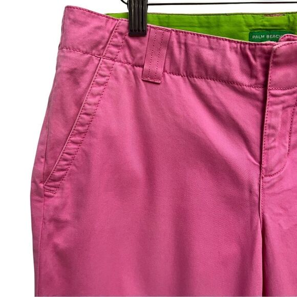 💎 Lilly Pulitzer Palm Beach Fit Cropped Pants Pink - Picture 3 of 7
